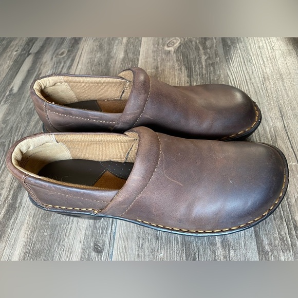 B.O.C Women’s Brown Leather Slip-On Peggy Clogs Size 10 - Picture 10 of 13